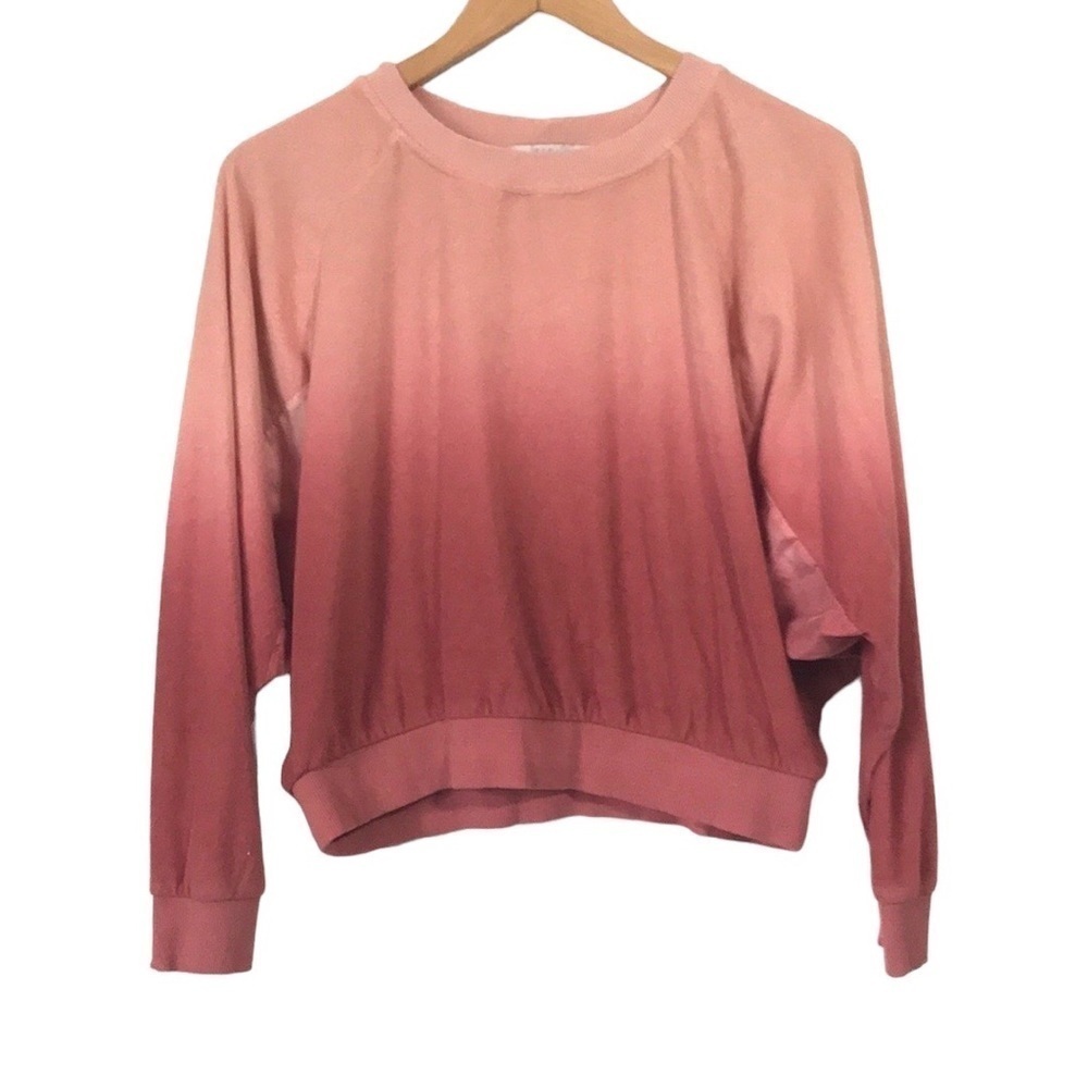 Young Fabulous & Broke YFB Rose Ombré Dollman Terry Sweatshirt size Small
